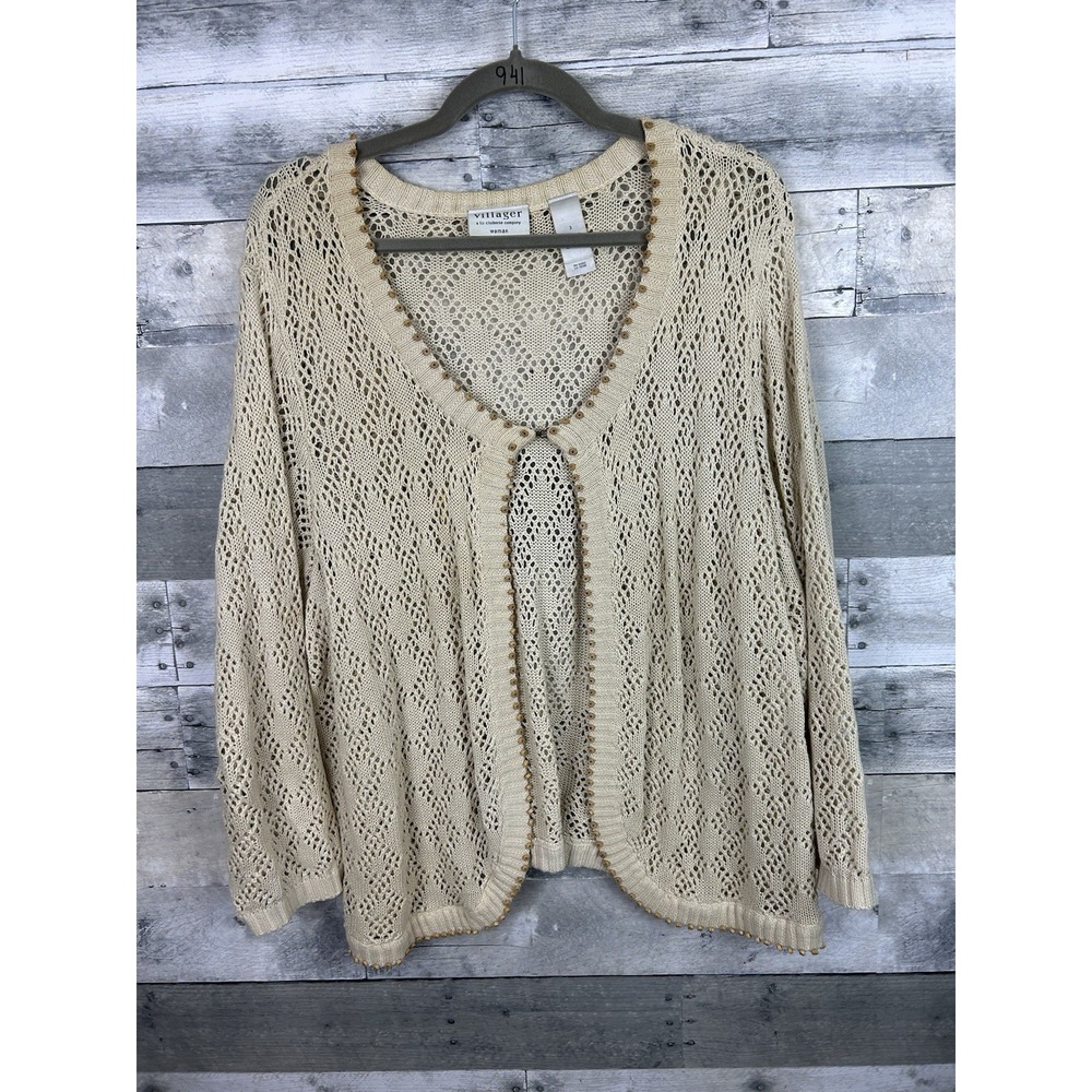 Village By Liz Claiborne VTG Knit Cardigan Size 3